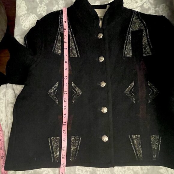 Gorgeous Chico's Short Wool Blend Coat, Size 12 - Picture 12 of 14